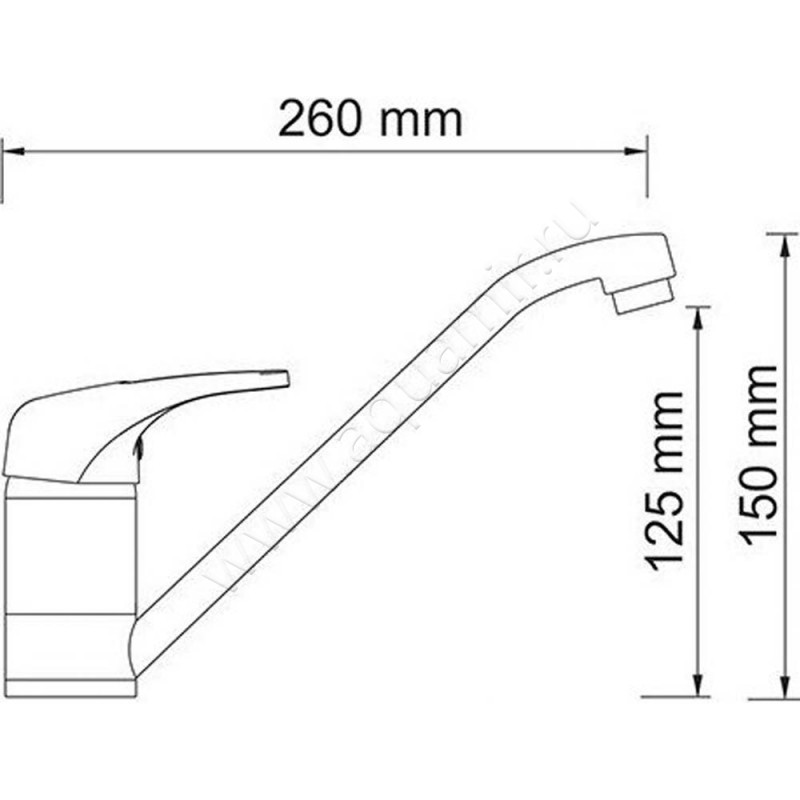 Смеситель для кухни Wasserkraft Oder 6307 размеры