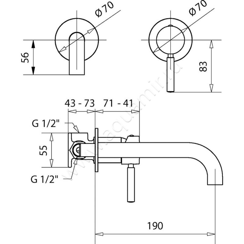 Смеситель для раковины Migliore Fortis 30457 размеры