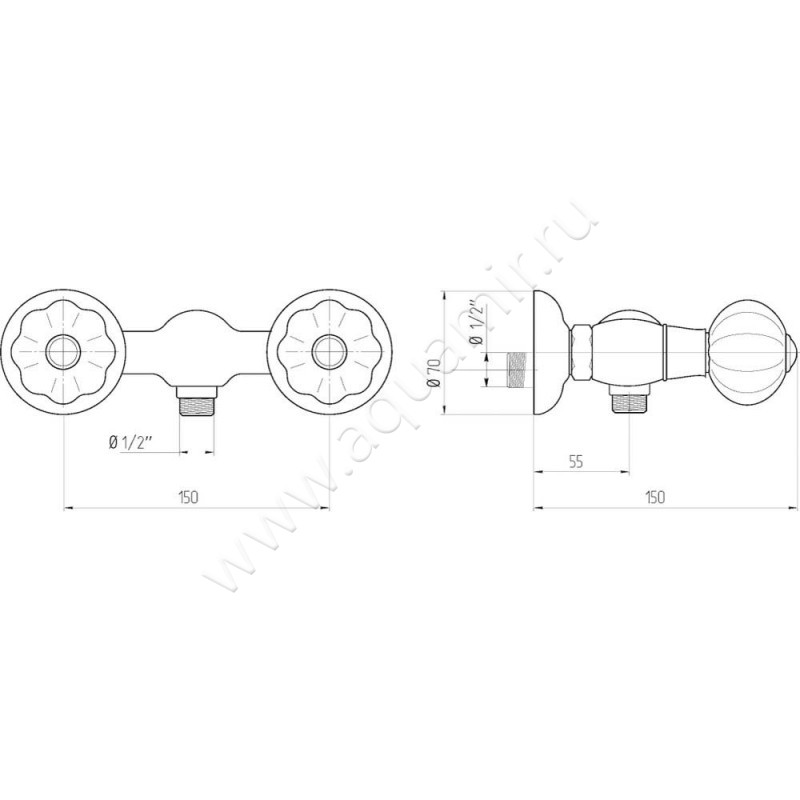 Смеситель для душа Migliore Olivia 19022 размеры