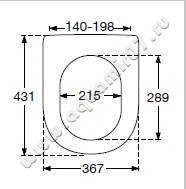 Крышка-сиденье Villeroy & Boch Sentique 98M8 S1 01 размеры