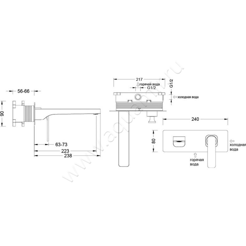 Смеситель для раковины Timo Torne 437100SM размеры