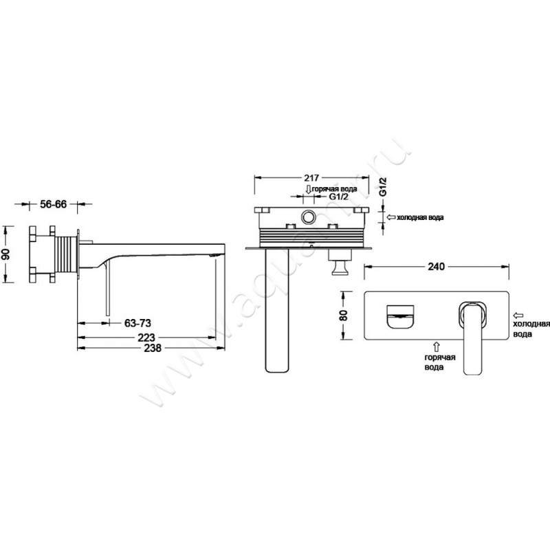 Смеситель для раковины Timo Torne 437103SM размеры