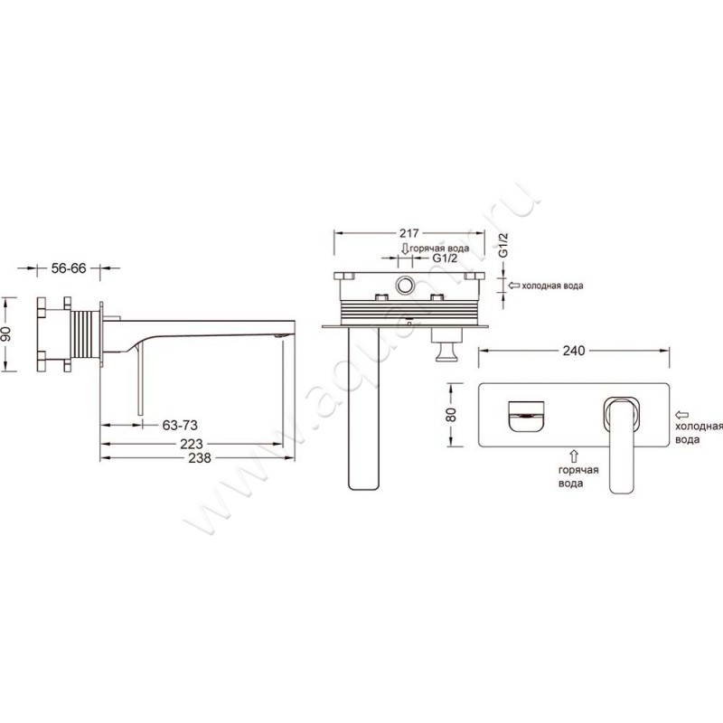 Смеситель для раковины Timo Torne 437117SM размеры