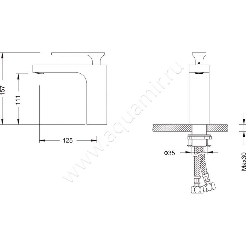 Смеситель для раковины Timo Torne 436117F размеры