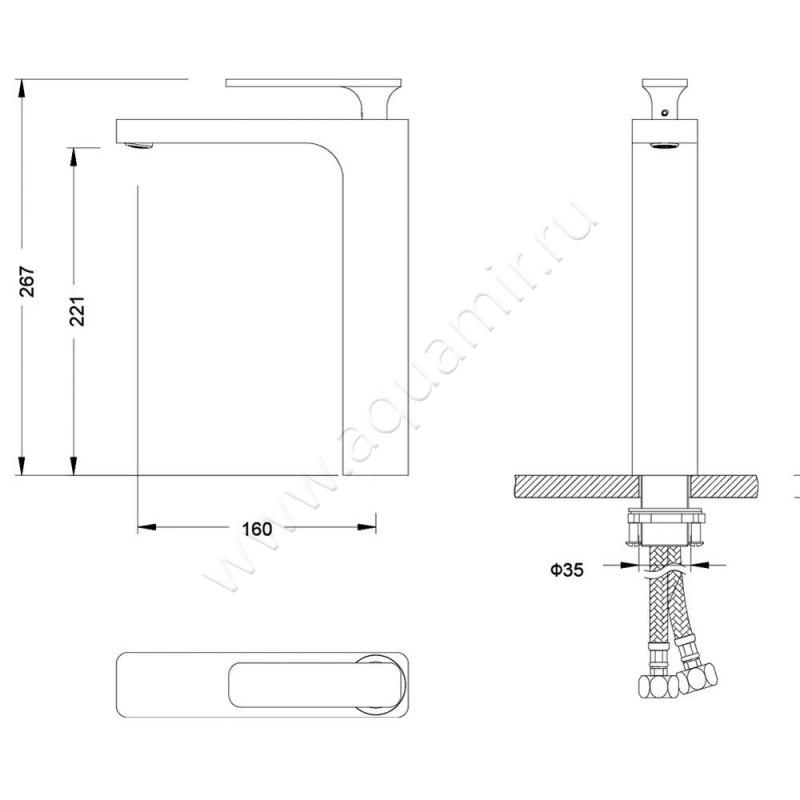 Смеситель для раковины Timo Torne 43110016F размеры