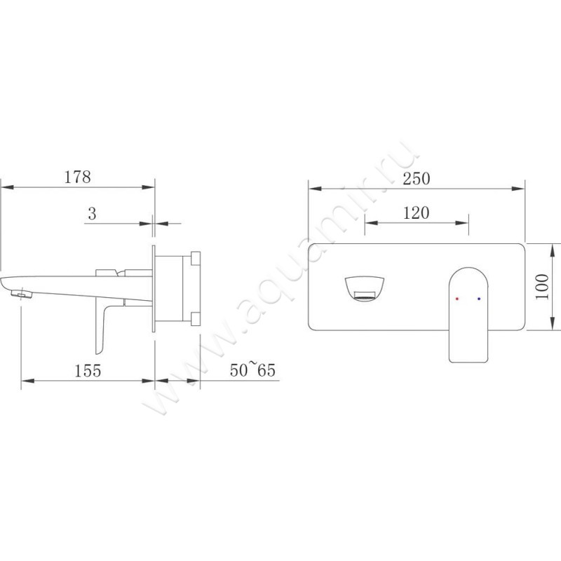 Смеситель для раковины Berges Wasserhaus Ventas 076006 размеры