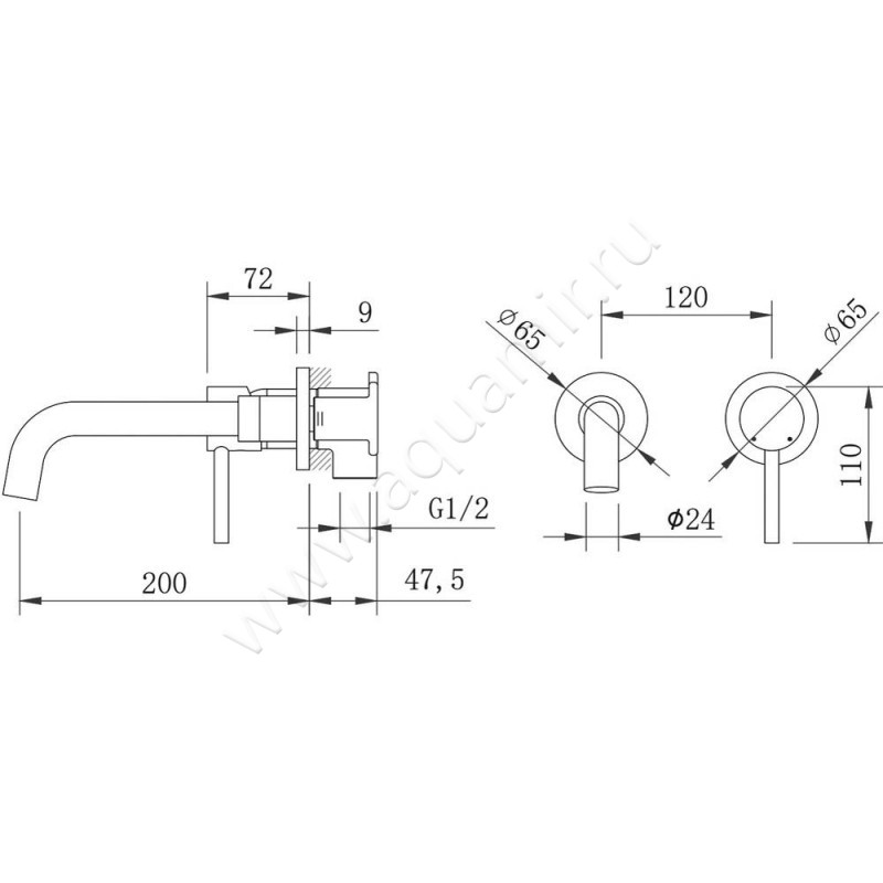 Смеситель для раковины Berges Wasserhaus Ventas 076011 размеры