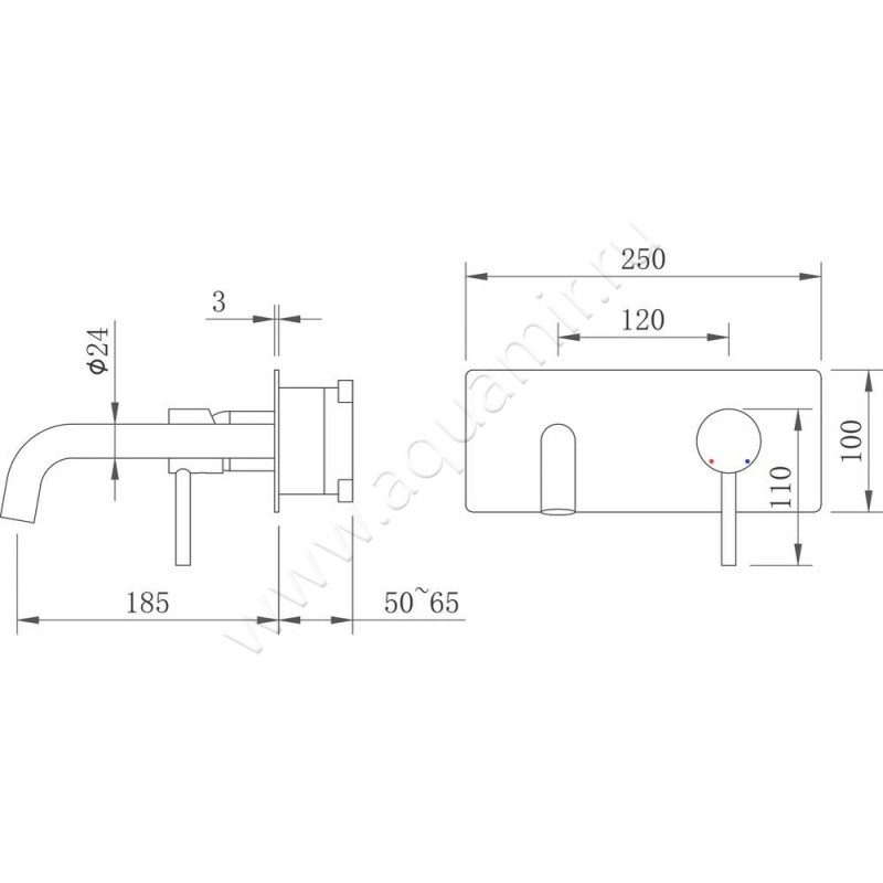 Смеситель для раковины Berges Wasserhaus Ventas 076009 размеры