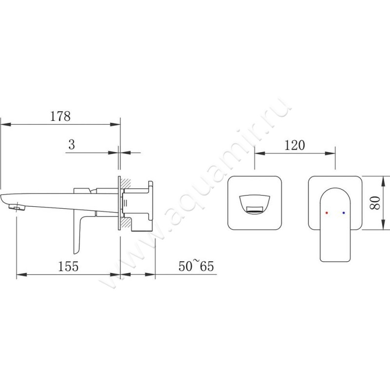 Смеситель для раковины Berges Wasserhaus Ventas 076007 размеры