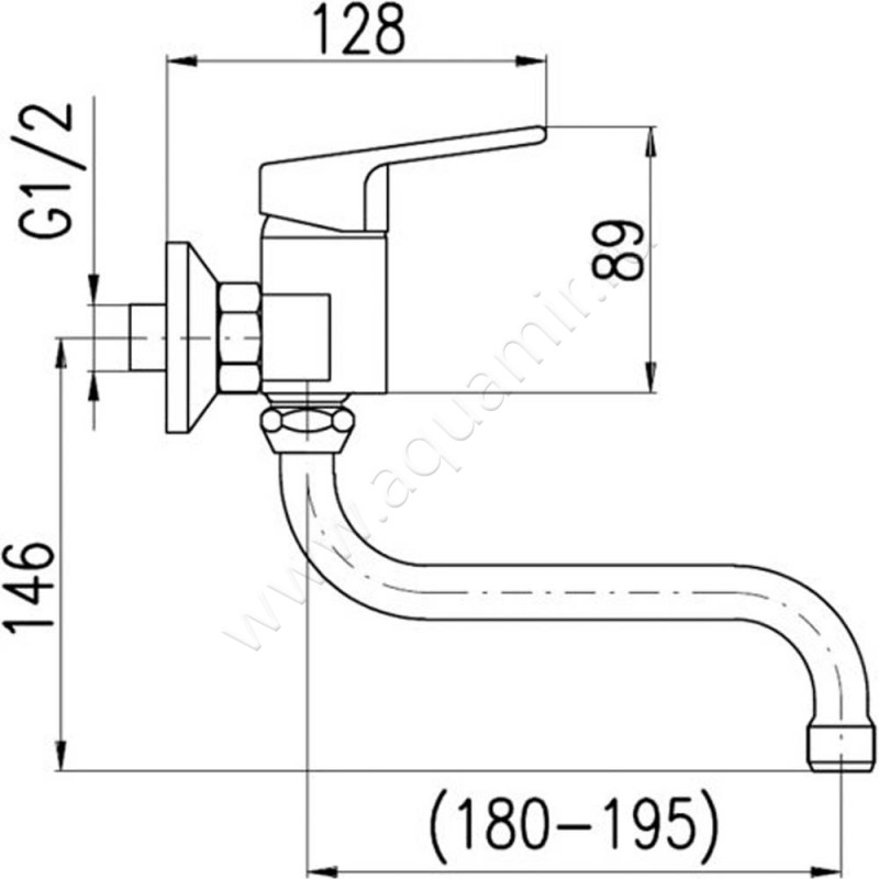 Смеситель для кухни Rav Slezak Colorado CO101521 размеры