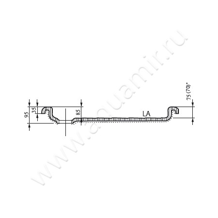 Душевой поддон акриловый Ravak Kaskada A014401220 размеры