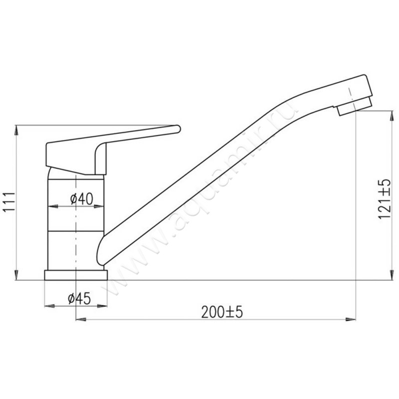 Смеситель для кухни Rav Slezak Colorado CO2055 размеры