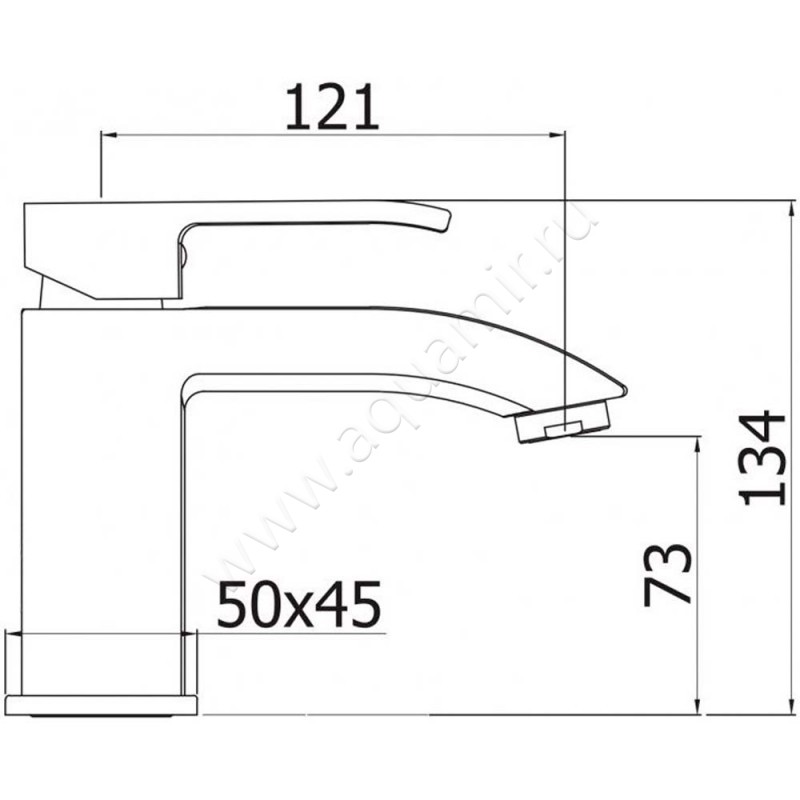 Смеситель для раковины Cezares Livello LIVELLOLSM101W0 размеры