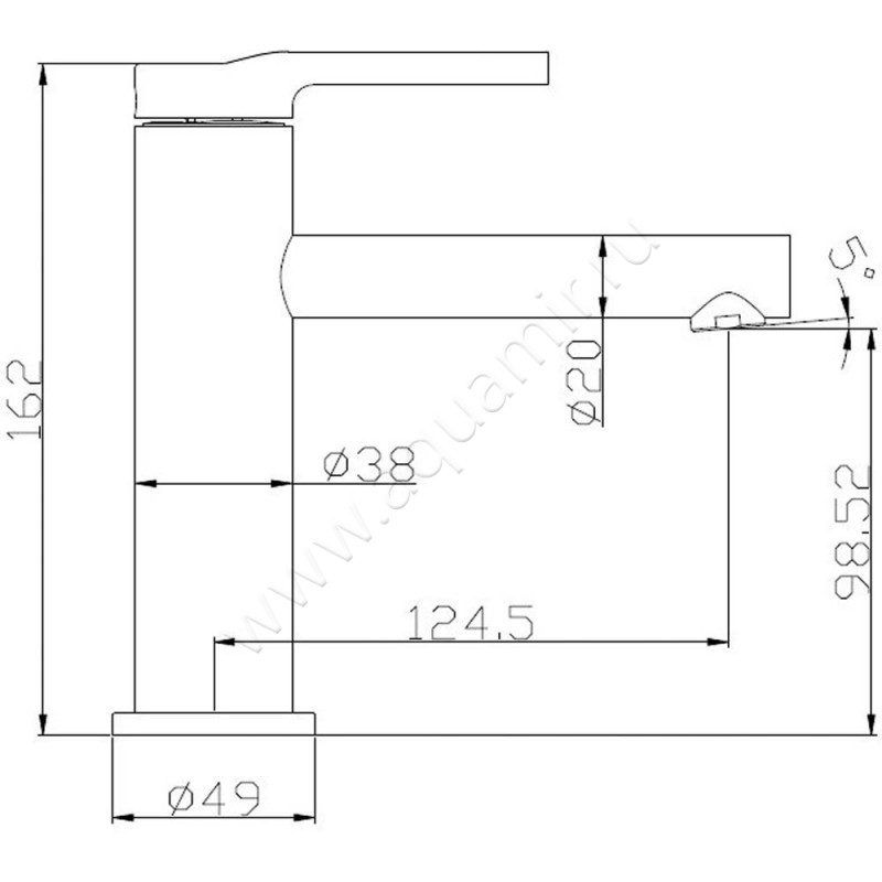 Смеситель для раковины BelBagno Etna ETNLVMIN размеры