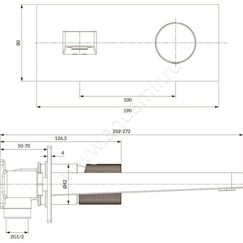 Смеситель для раковины Omnires Contour CT8015CR размеры
