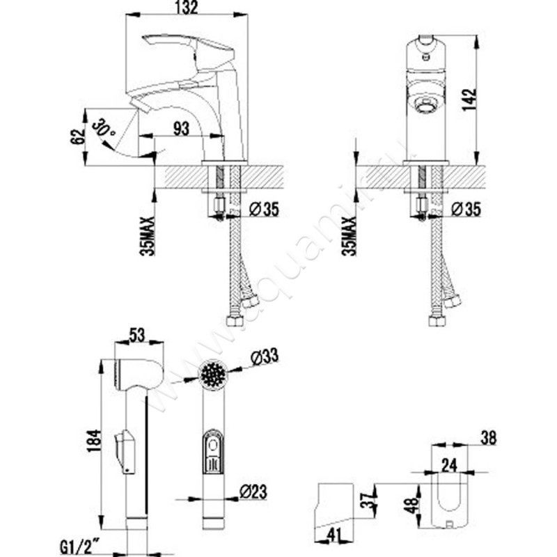Смеситель для раковины Lemark plus Strike LM1116C размеры