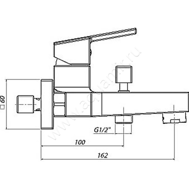 Смеситель для ванны GPD Ritmo MBB85 размеры