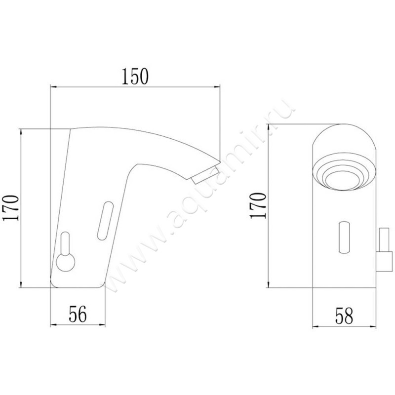 Смеситель для раковины Savol S-GY8865-1A размеры