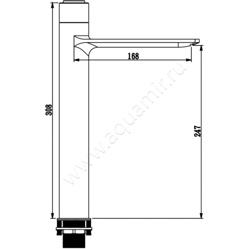 Смеситель для раковины Savol S-601810GAB размеры