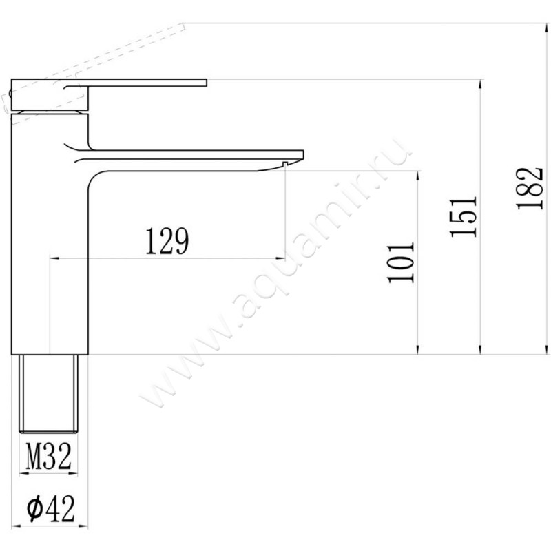 Смеситель для раковины Savol S-601811J размеры
