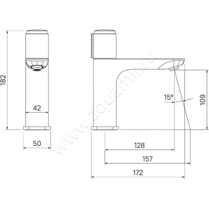 Смеситель для раковины Iddis Slide SLIGMBTI01 размеры