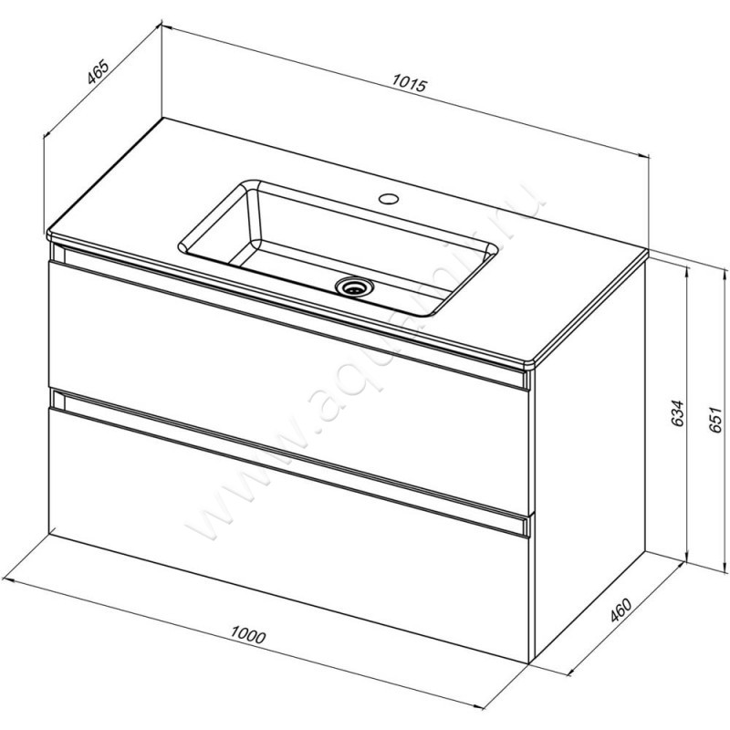 Тумба под раковину Allen Brau Eclipse 1.E1003.PWM размеры