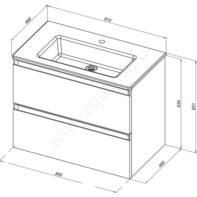 Тумба под раковину Allen Brau Eclipse 1.E1002.PWM размеры