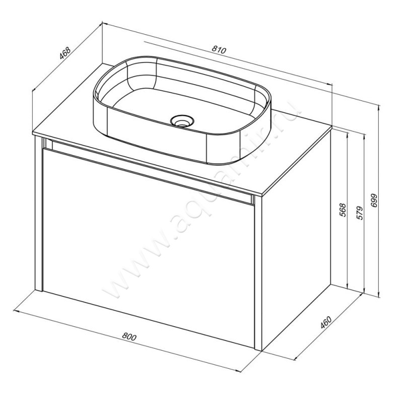 Тумба под раковину Allen Brau Fantasy 1.11002.PWM размеры