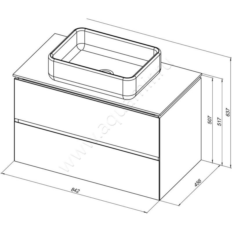 Тумба под раковину Allen Brau Infinity 1.21001.PWM размеры