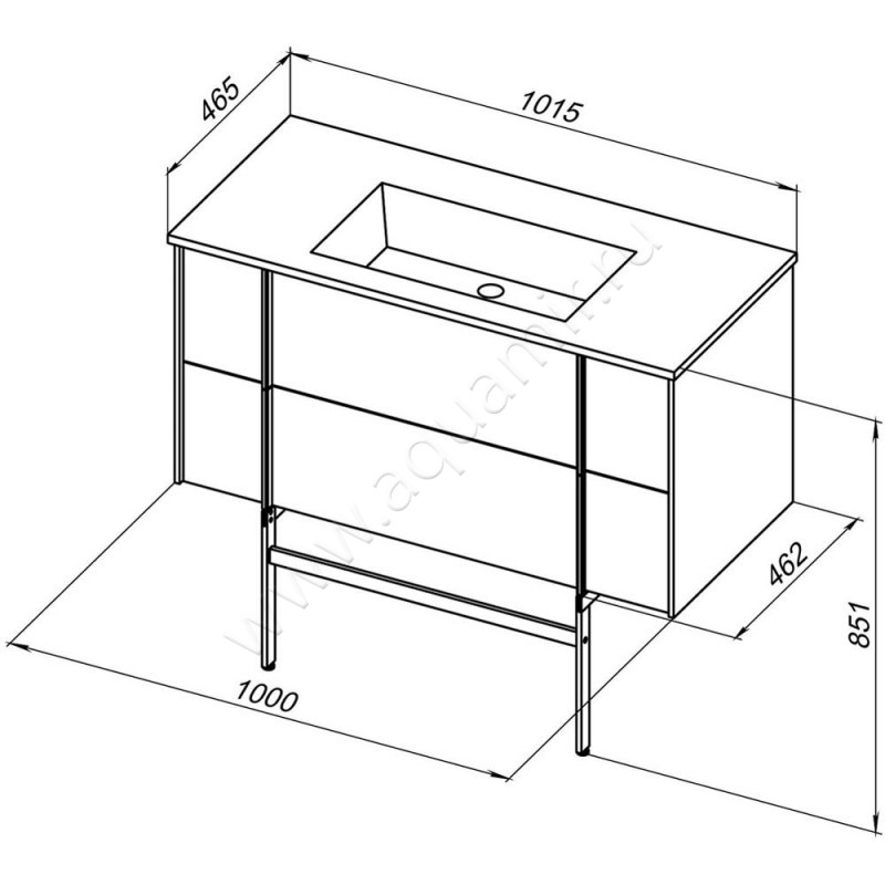 Тумба под раковину Allen Brau Reality 1.32007.CGM размеры