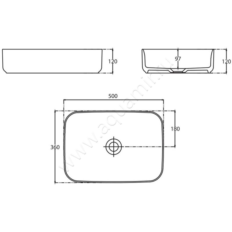 Раковина-чаша накладная Allen Brau Fantasy 4.11021.31 размеры