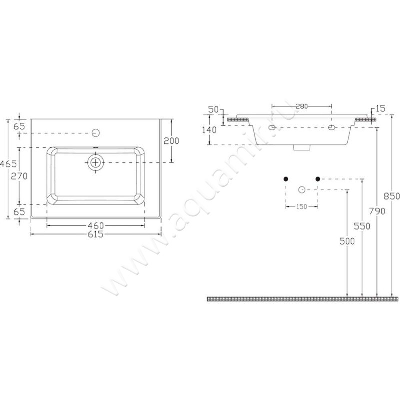 Раковина мебельная накладная Allen Brau Fantasy 4.11023.20 размеры