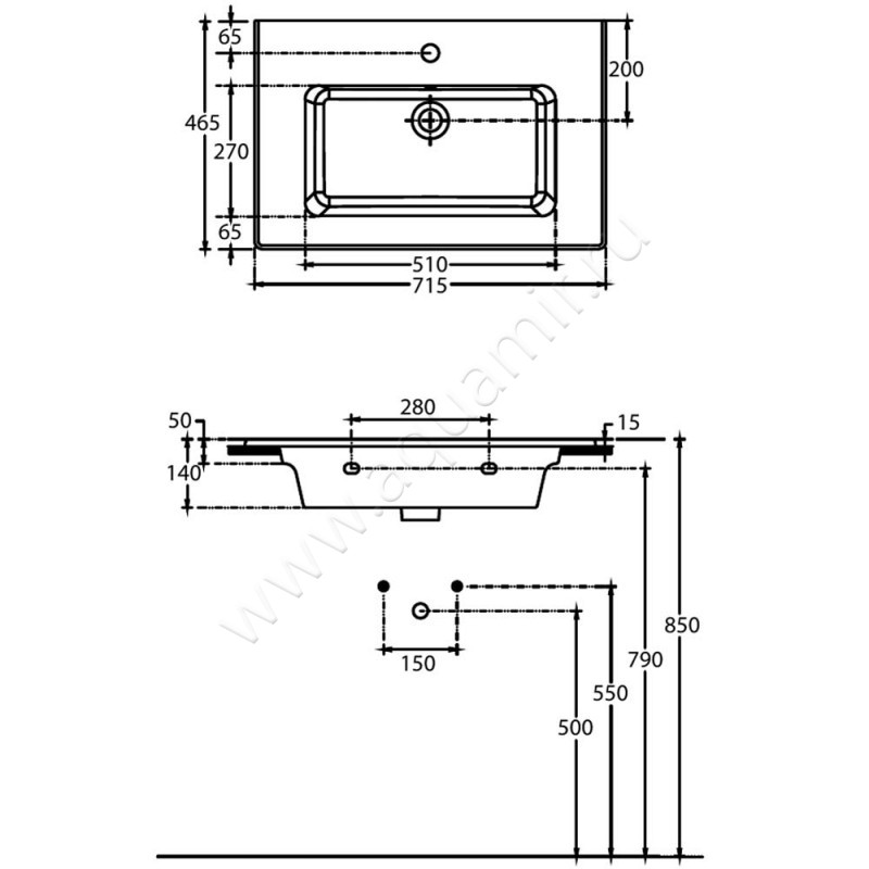 Раковина мебельная накладная Allen Brau Fantasy 4.11024.20 размеры