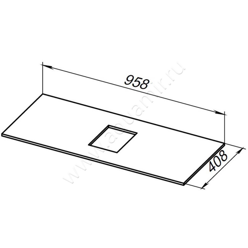 Столешница Allen Brau Priority 1.31011.GR-S размеры