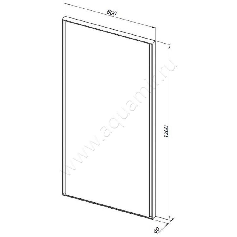 Зеркало с подсветкой Allen Brau Infinity 1.21020.BL размеры