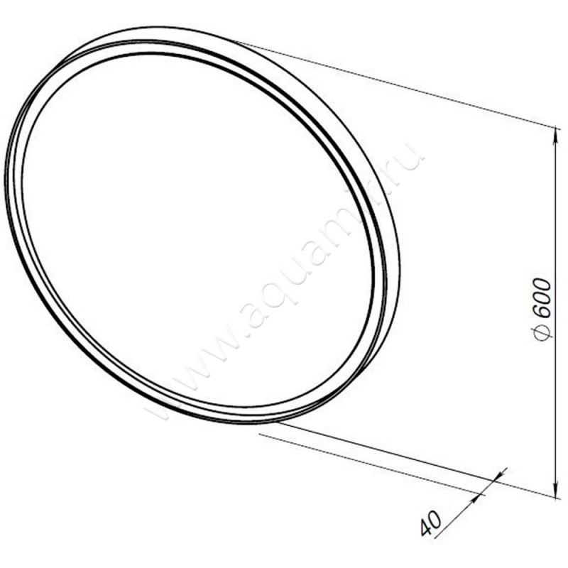 Зеркало с подсветкой Allen Brau Infinity 1.21022.BL размеры