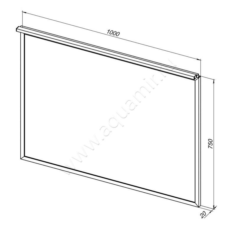 Зеркало с подсветкой Allen Brau Priority 1.31017.BB размеры