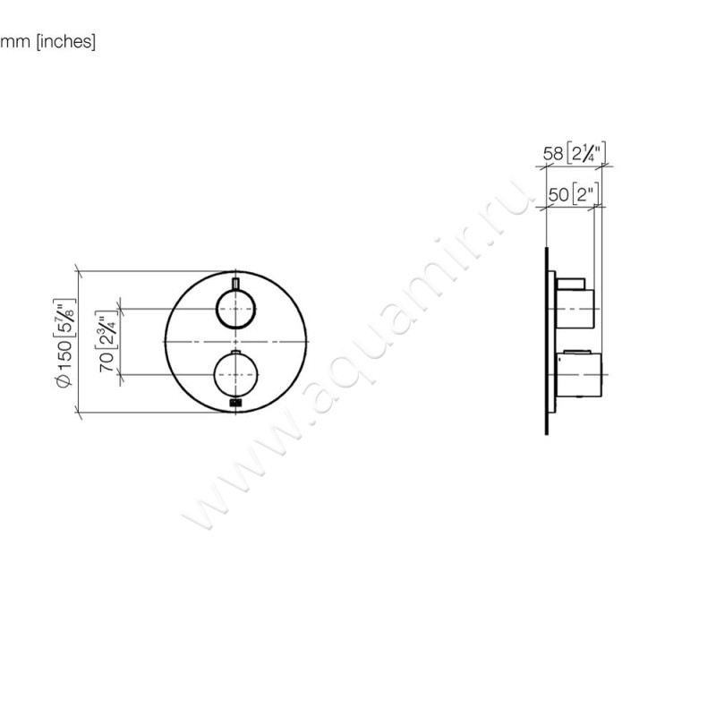 Смеситель для душа Dornbracht SERIES SPECIFIC 36425970-28 размеры