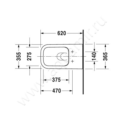 Унитаз подвесной Duravit HAPPY D.2 2550090000 размеры