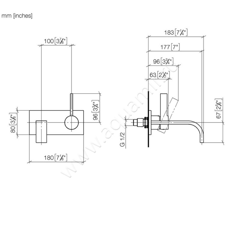 Смеситель для раковины Dornbracht МЕМ 36863782-08 размеры