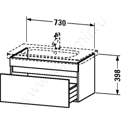 Тумба под раковину Duravit DuraStyle DS638105252 размеры
