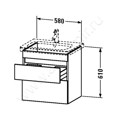 Тумба под раковину Duravit DuraStyle DS648005252 размеры