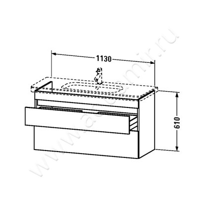 Тумба под раковину Duravit DuraStyle DS649505252 размеры