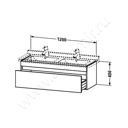 Тумба под раковину Duravit DuraStyle DS639005252 размеры