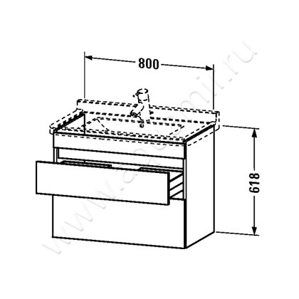 Тумба под раковину Duravit DuraStyle DS648805252 размеры