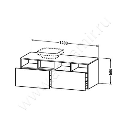 Тумба под раковину Duravit DuraStyle DS6785L5252 размеры