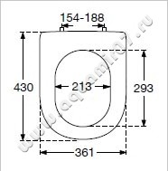 Крышка-сиденье Villeroy & Boch Subway 9M556101 размеры