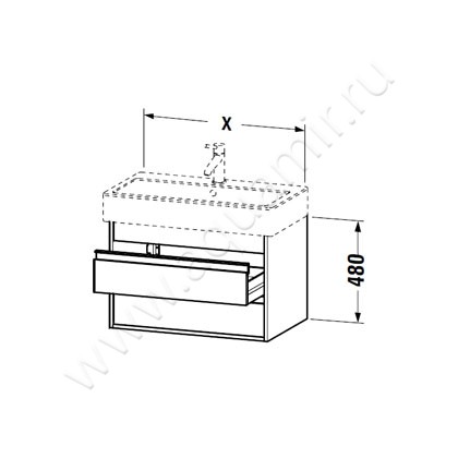 Тумба Duravit Ketho KT663601818 размеры