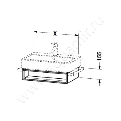 Тумба под раковину Duravit Vero VE600501818 размеры
