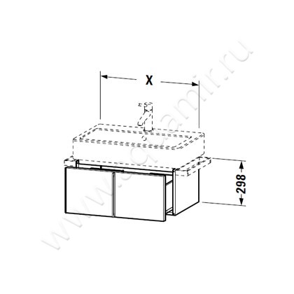 Тумба под раковину Duravit Vero VE610701818 размеры